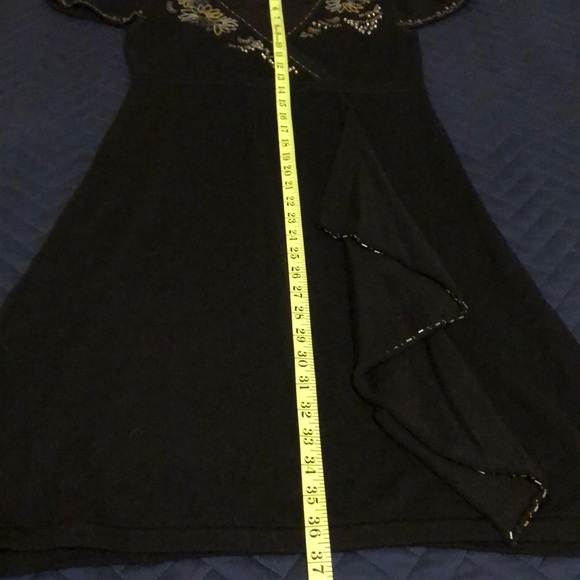 NWT Nanette Lepore size S black knit beaded dress - Picture 7 of 8